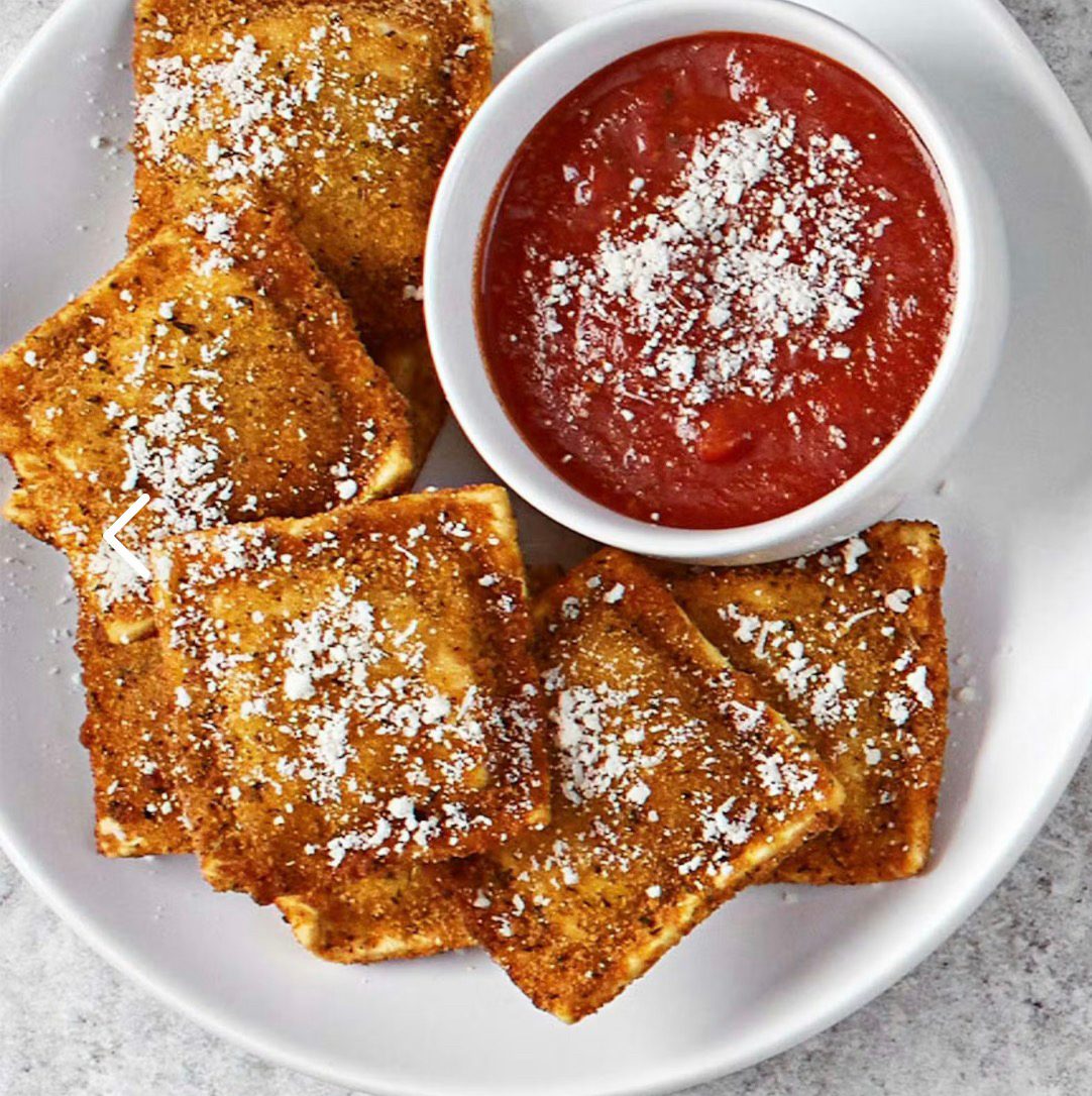 Cheese-Filled Fried Ravioli.