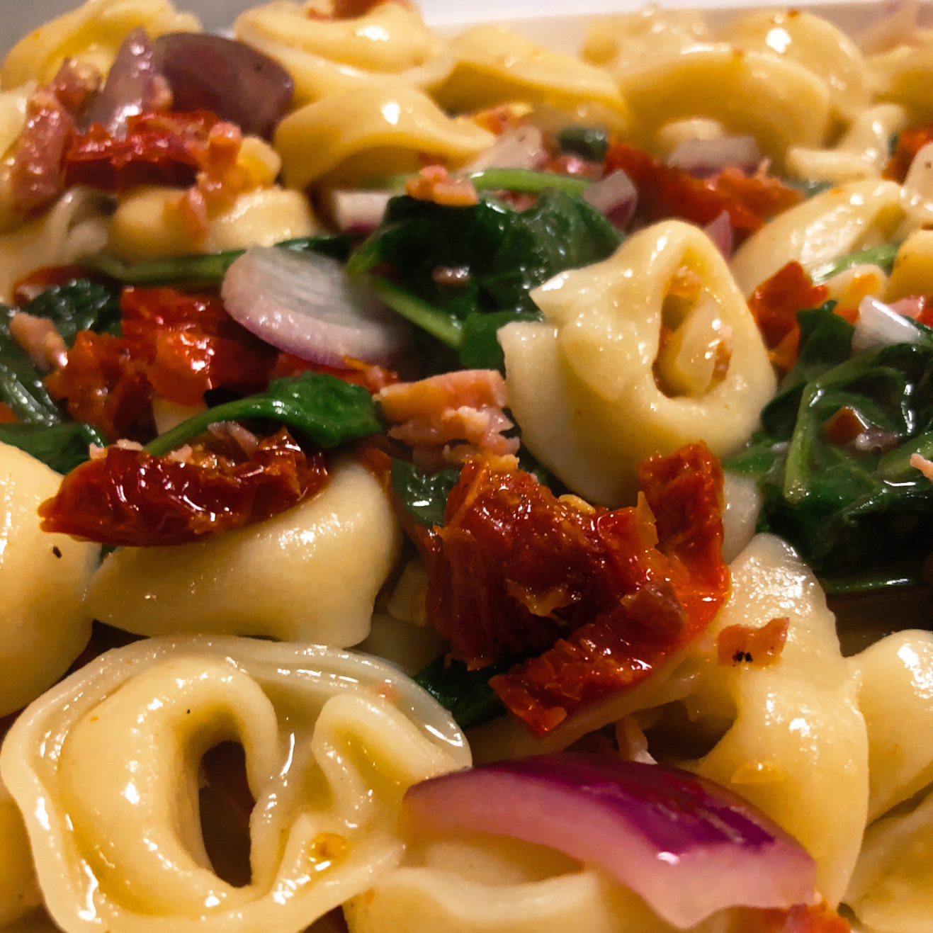Tortellini con Spinach.