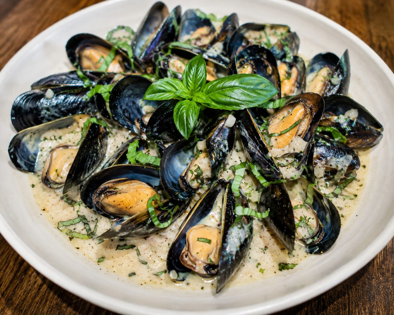 Mussels in White Sauce.