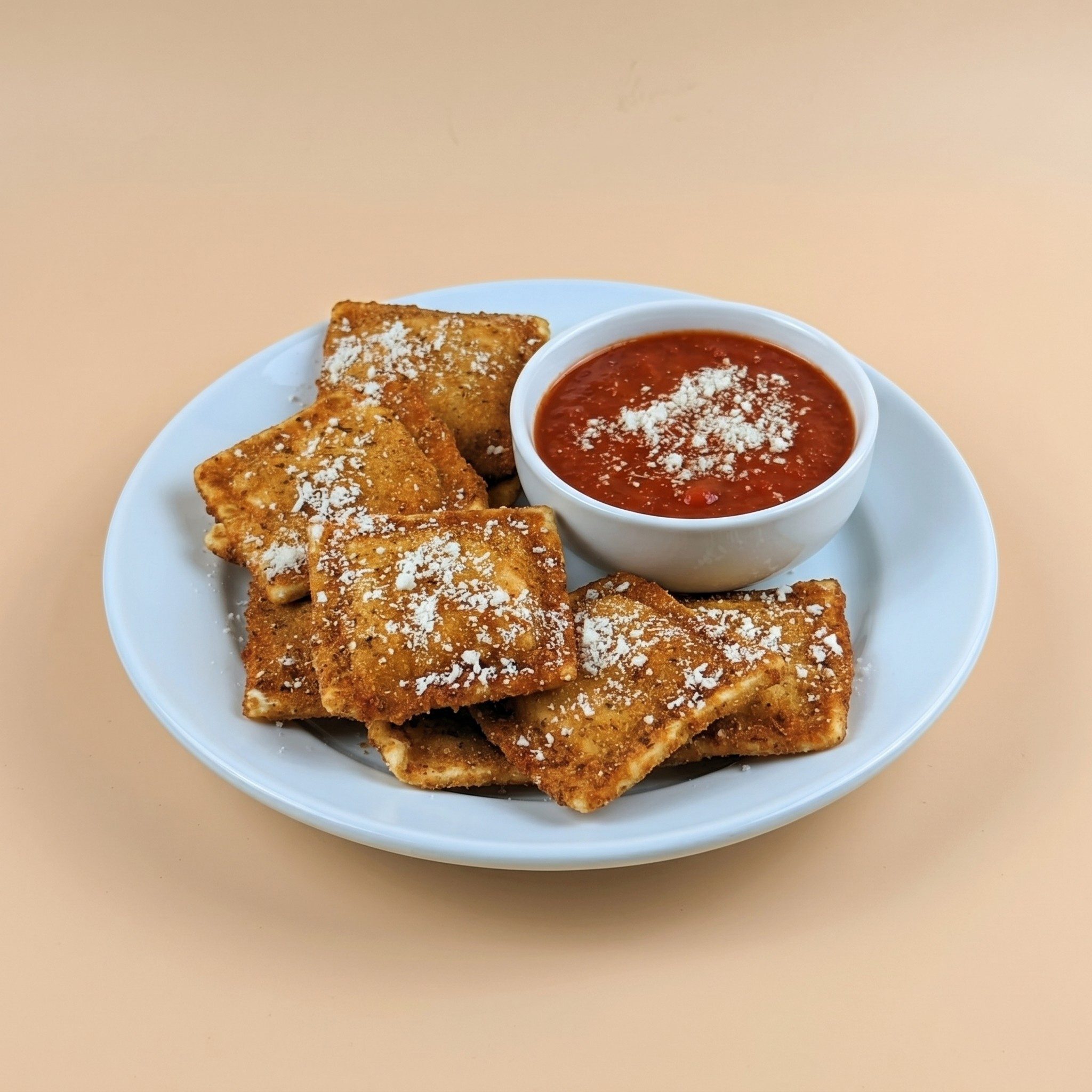Cheese-Filled Fried Ravioli.