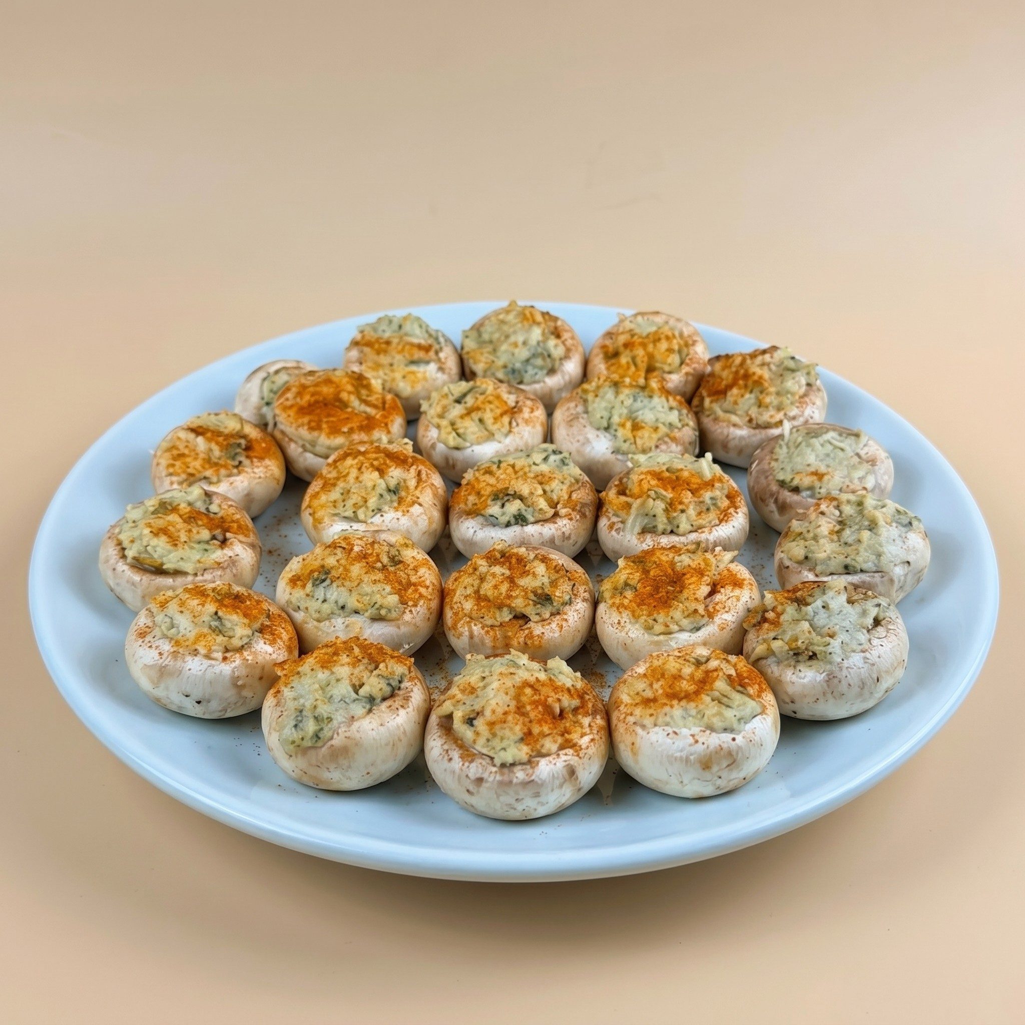 Crab Meat Stuffed Mushrooms.