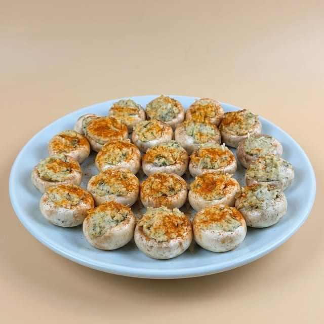 Crab Meat Stuffed Mushrooms.